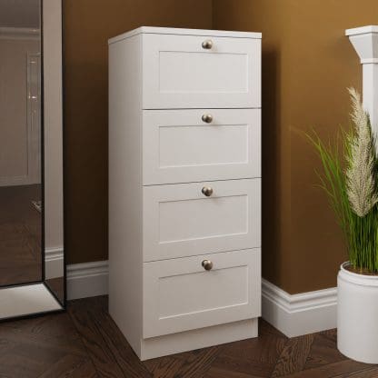 Artus Shaker 4 Drawer Chest Of Drawers Matt White - Image 3