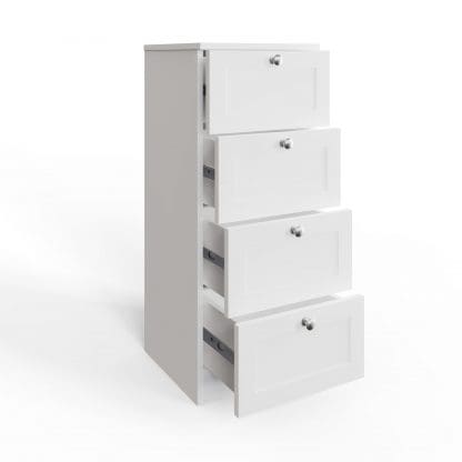 Artus Shaker 4 Drawer Chest Of Drawers Matt White - Image 6