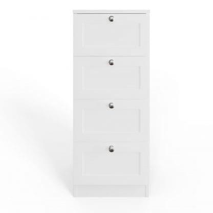 Artus Shaker 4 Drawer Chest Of Drawers Matt White - Image 4