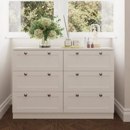 Artus Shaker 6 Drawer Chest Of Drawers Matt White