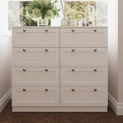 Artus Shaker 8 Drawer Chest Of Drawers Matt White