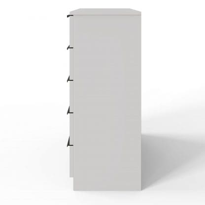 Lania Ripple Ridged 5 Drawer Chest Of Drawers Matt White - Image 7